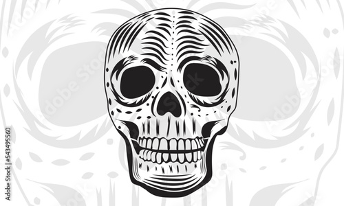 Skull Vector illustration graphics Silhouette (ID: 543495560)