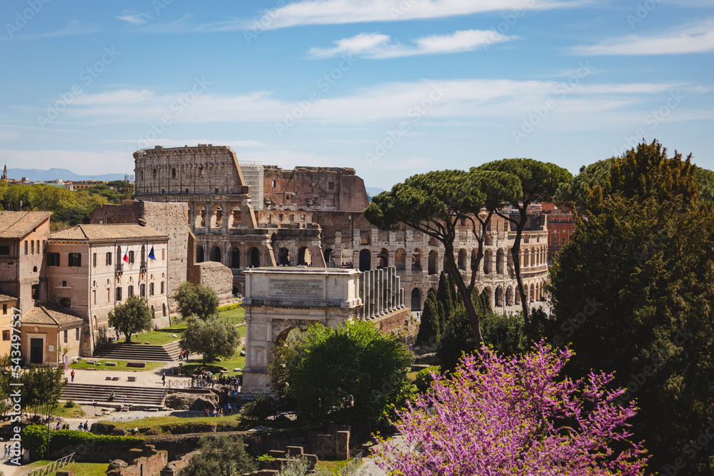 Roman Colosseum and Roman Forum