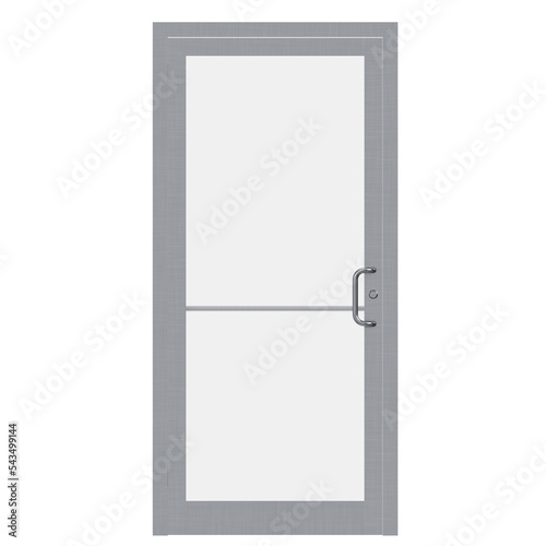 3d rendering illustration of a storefront glass door
