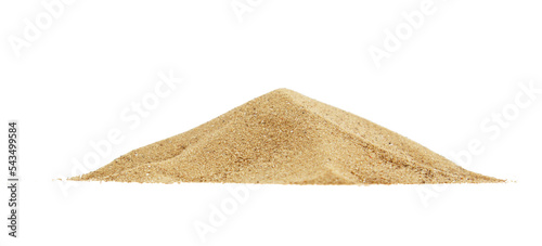 Heap of dry beach sand on white background