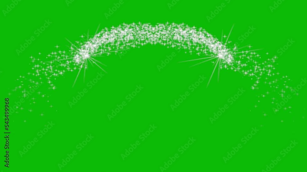 Fireworks on Green Screen Background