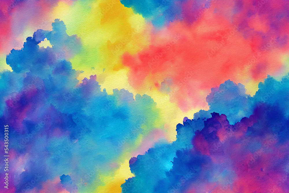 Colorful Cloudy seamless textile pattern 3d illustrated
