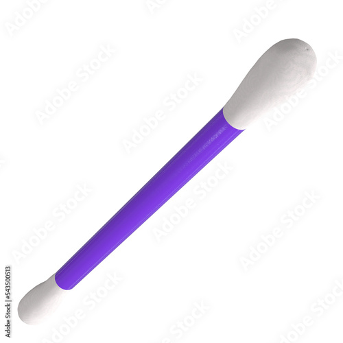 3d rendering illustration of a stylized cotton swab