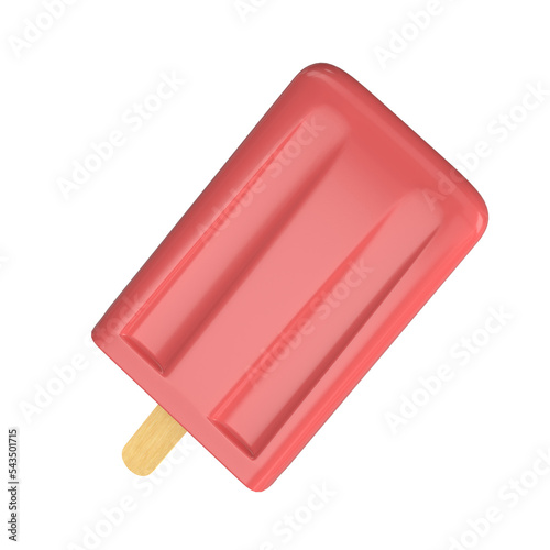 3d rendering illustration of a stylized ice lolly