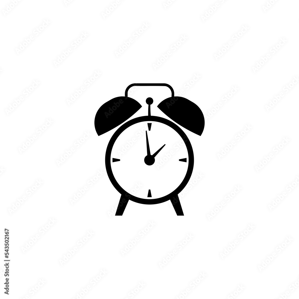 Alarm clock icon isolated on white background. Alarm clock icon isolated on white background.