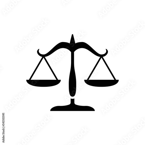 scales of justice icon design vector template