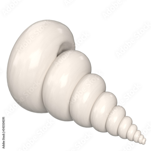 3d rendering illustration of a stylized triton seashell photo