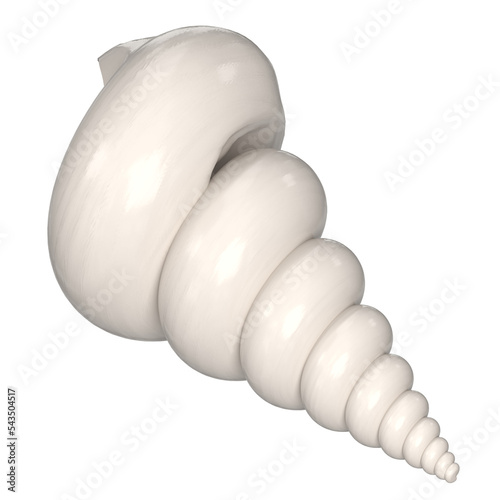 Tela 3d rendering illustration of a stylized triton seashell