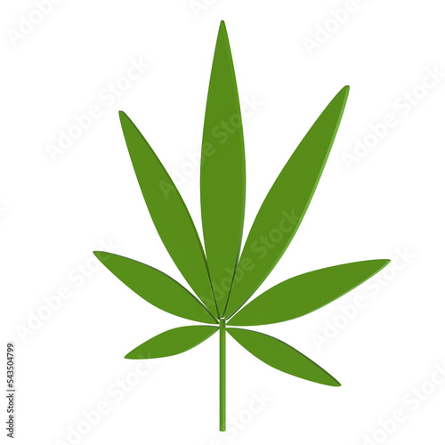 3d rendering illustration of a stylized weed symbol