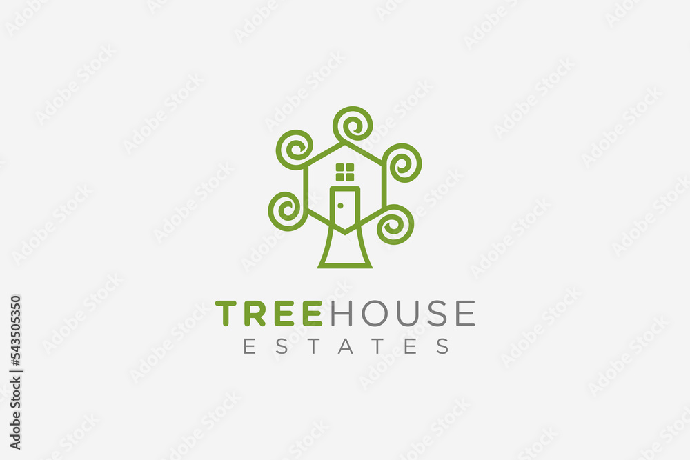 tree house logo abstract tree house logo abstract