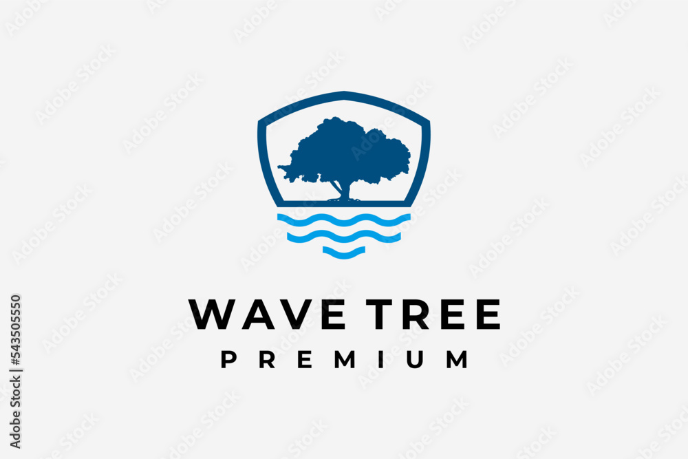 wave tree logo premium wave tree logo premium