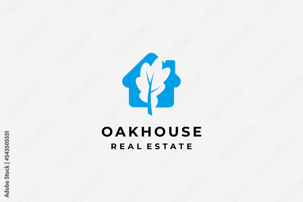negative space oak with home logo negative space oak with home logo
