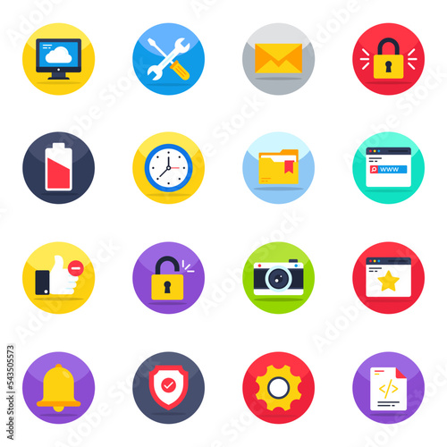 Pack of User Experience Flat Icons