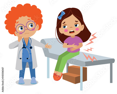 doctor and nurse examining child patient