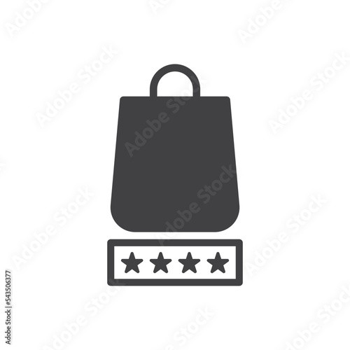 Shopping Bag With Customer Review Icon