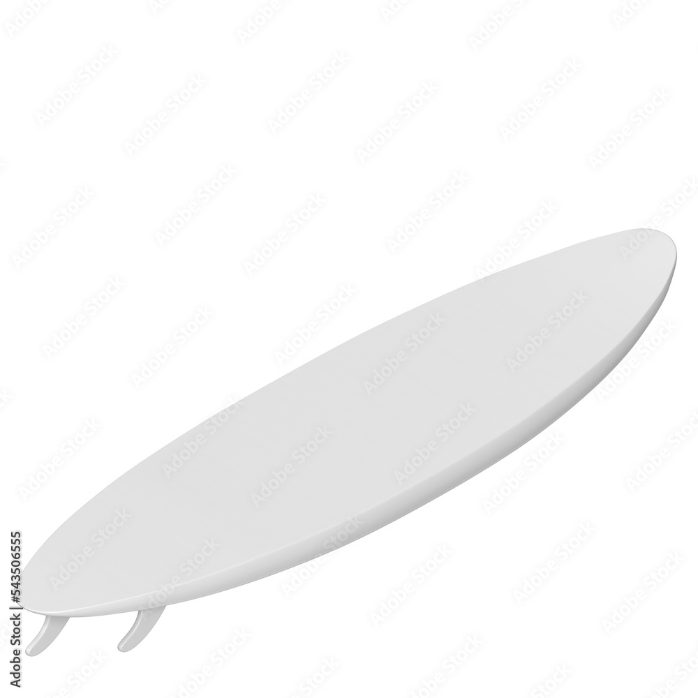 3d rendering illustration of a surfboard