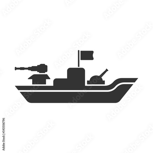 Fotobehang War ship icon