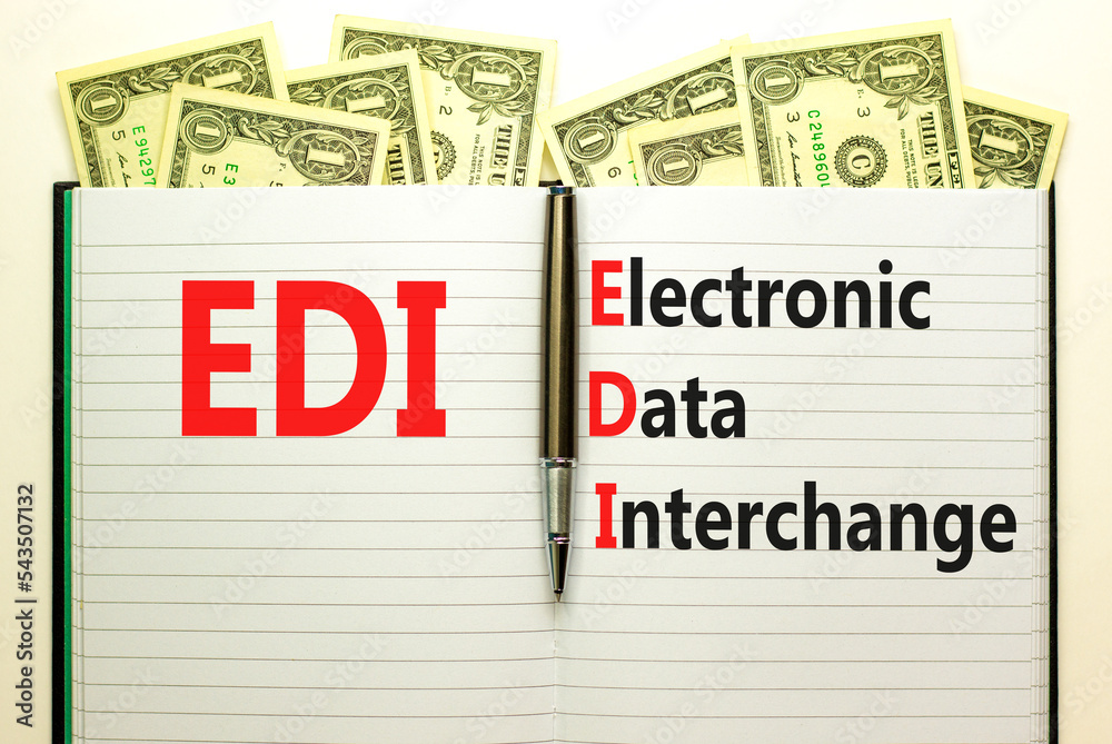 EDI electronic data interchange symbol. Concept words EDI electronic ...