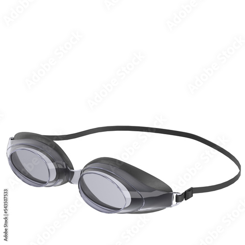 3d rendering illustration of swim goggles
