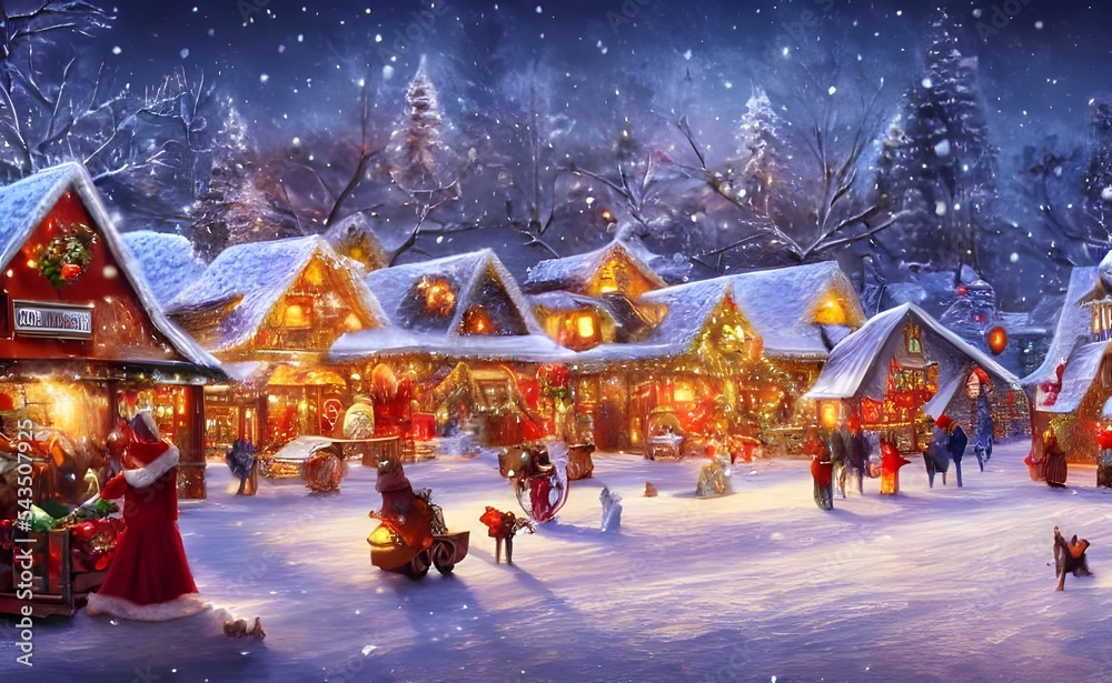 the-sparkling-lights-of-the-winter-christmas-village-are-a-beautiful