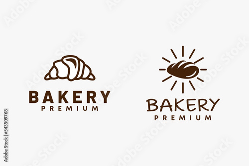 Chef cooking bakery logo premium