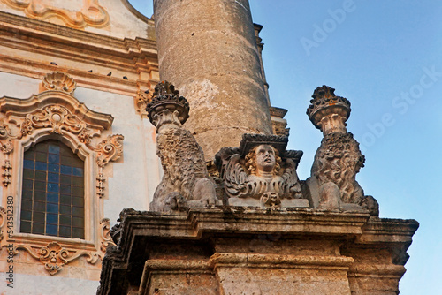 Salento, Presicce, detail of Saint Andrea Mother Church, Apulia, Italy photo