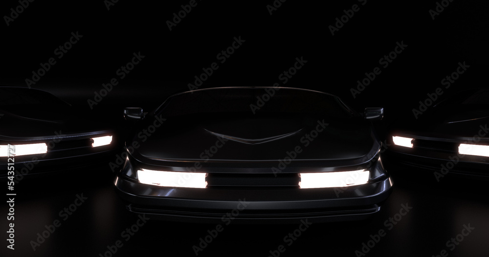 car at night with light on car at night with light on