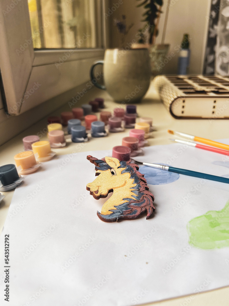 unicorn and brushes or handmade unicorn and brushes or handmade