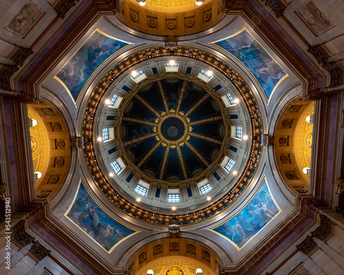 Interior of Dome of State Capitol of Minnesota in Saint Paul