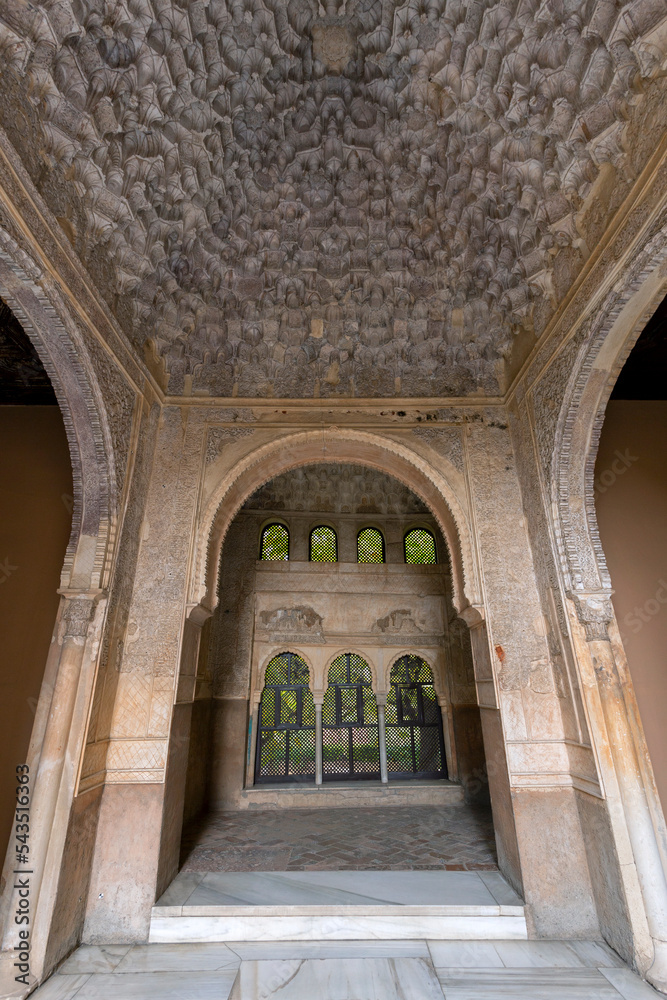 The mirador chamber on the north side of the former Nasrid palace in Granada