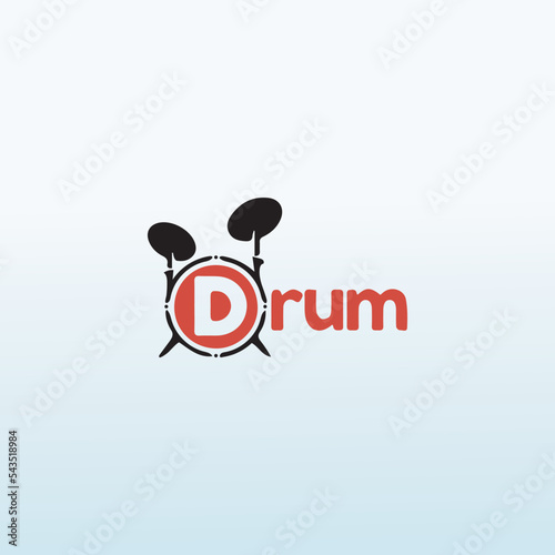 music drum vector logo design