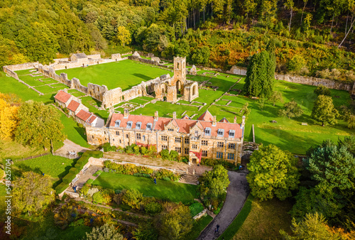 A view of Mount Grace pirory, a monastery in the parish of East Harlsey, North Yorkshire, England