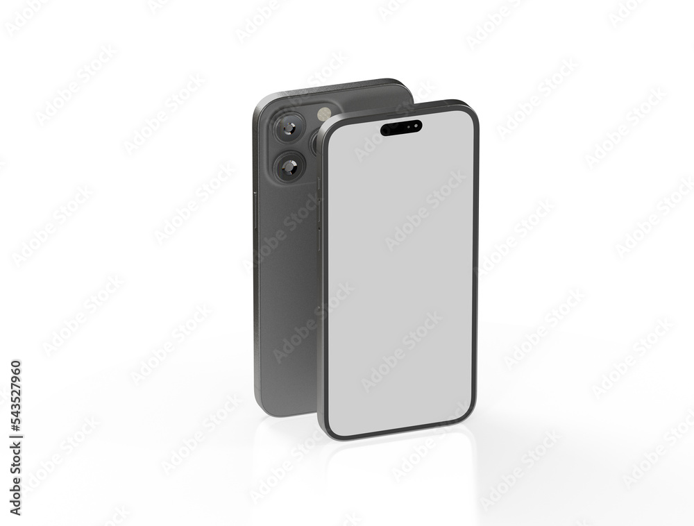 smartphone With Blank Screen in 3d smartphone With Blank Screen in 3d