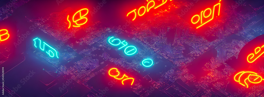 Abstract bussiness background, sci fi, innovation concept, neon lights Abstract bussiness background, sci fi, innovation concept, neon lights
