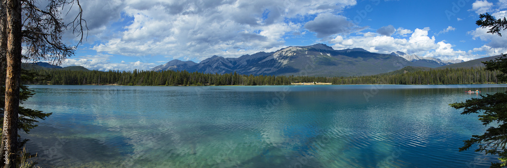 View of Annette Lake in Jasper National Park,Alberta,Canada,North America
