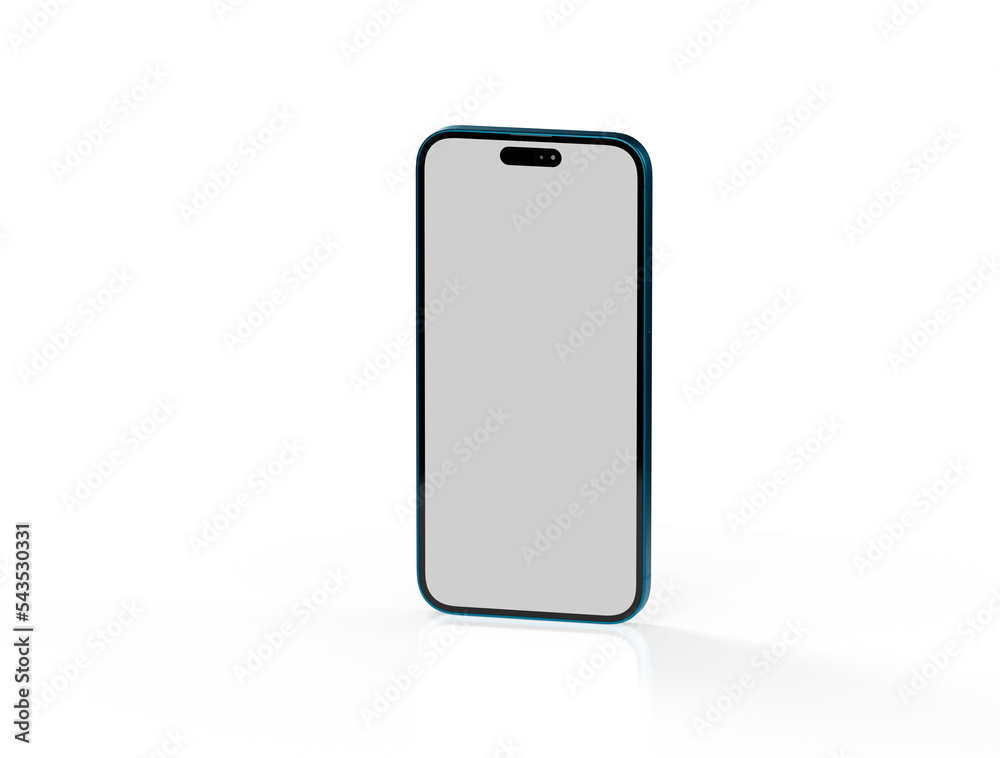 Modern glass smartphone hanging over the table Modern glass smartphone hanging over the table