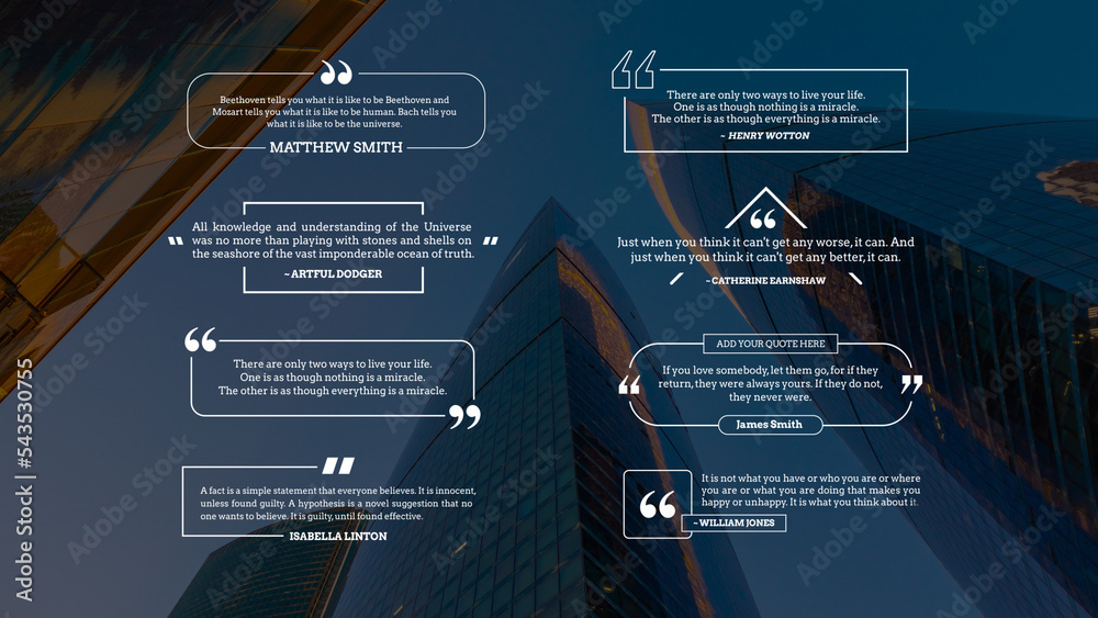 Clean Quote Titles Stock Template | Adobe Stock