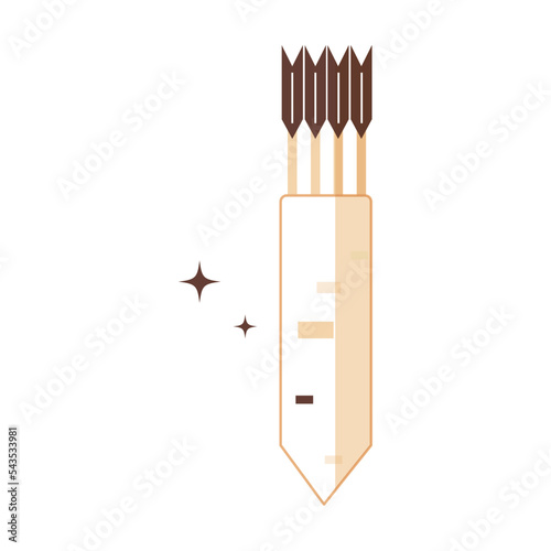 Isolated medieval leather quiver icon Vector