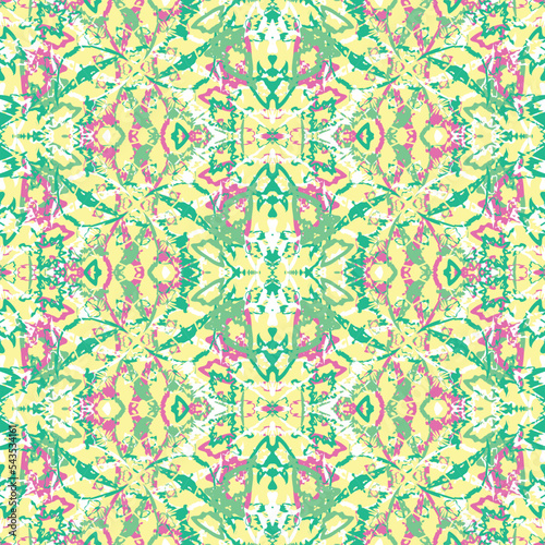 Seamless fractal pattern in vector format for printed fabrics or any other purposes. Every object is grouped base on color so the pattern is editable, tileable and easy to use.