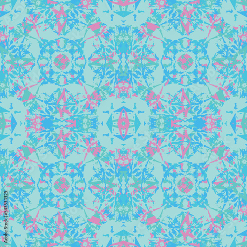 Seamless fractal pattern in vector format for printed fabrics or any other purposes. Every object is grouped base on color so the pattern is editable, tileable and easy to use.
