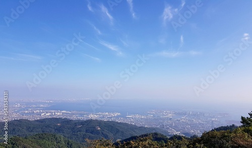 view from the top of mountain, Kobe, Japan
