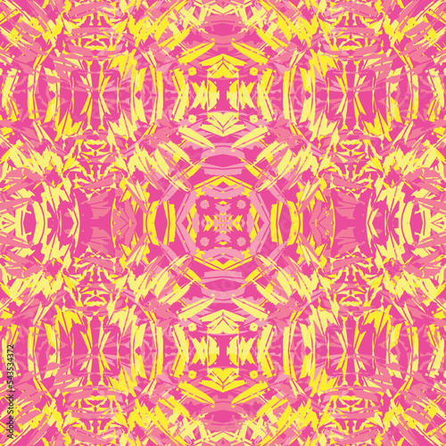 Seamless fractal pattern in vector format for printed fabrics or any other purposes. Every object is grouped base on color so the pattern is editable, tileable and easy to use.
