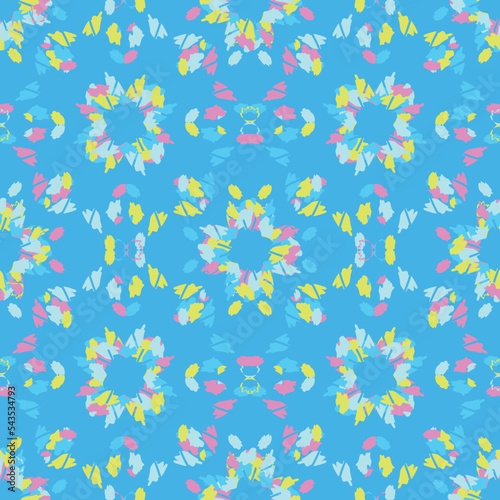 Seamless fractal pattern in vector format for printed fabrics or any other purposes. Every object is grouped base on color so the pattern is editable, tileable and easy to use.