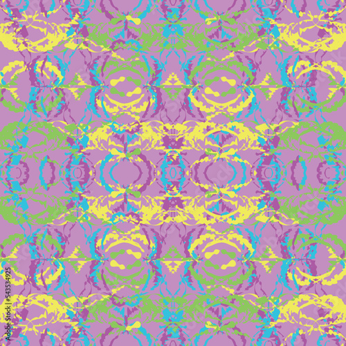 Seamless fractal pattern in vector format for printed fabrics or any other purposes. Every object is grouped base on color so the pattern is editable, tileable and easy to use.