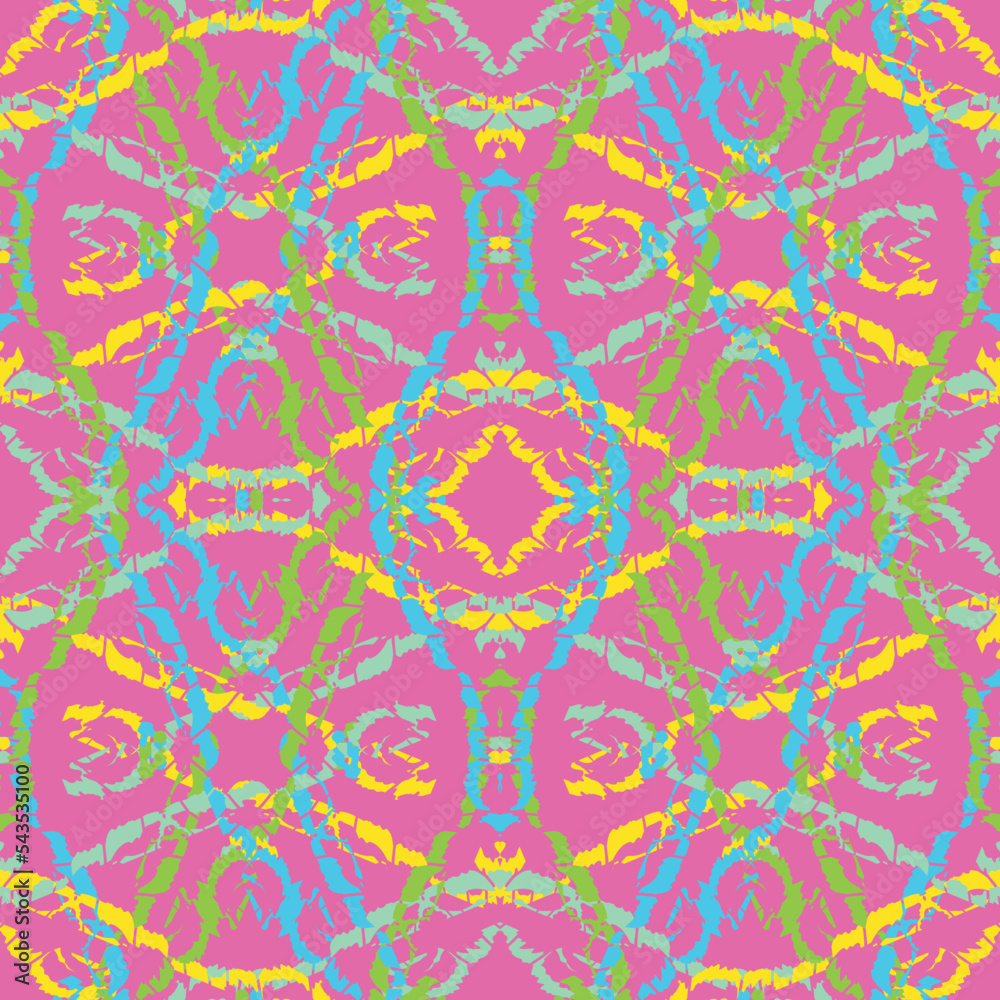 Seamless fractal pattern in vector format for printed fabrics or any ...
