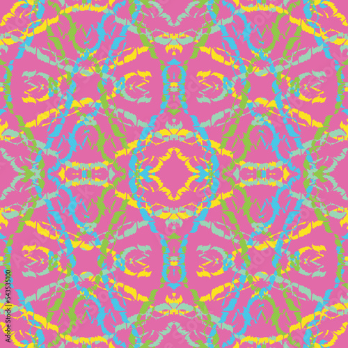 Seamless fractal pattern in vector format for printed fabrics or any other purposes. Every object is grouped base on color so the pattern is editable, tileable and easy to use.