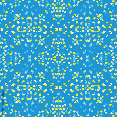 Seamless fractal pattern in vector format for printed fabrics or any other purposes. Every object is grouped base on color so the pattern is editable, tileable and easy to use.