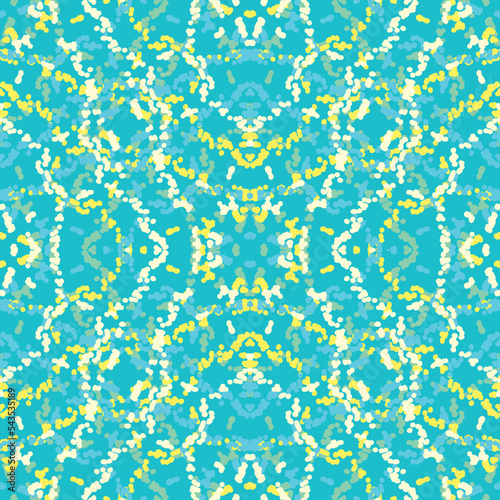 Seamless fractal pattern in vector format for printed fabrics or any other purposes. Every object is grouped base on color so the pattern is editable, tileable and easy to use.
