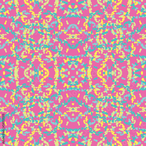 Seamless fractal pattern in vector format for printed fabrics or any other purposes. Every object is grouped base on color so the pattern is editable, tileable and easy to use.