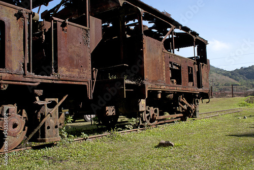 Abandoned train in the village of Paranapiacaba in the city of Santo André, state of São Paulo – Brazil. photo
